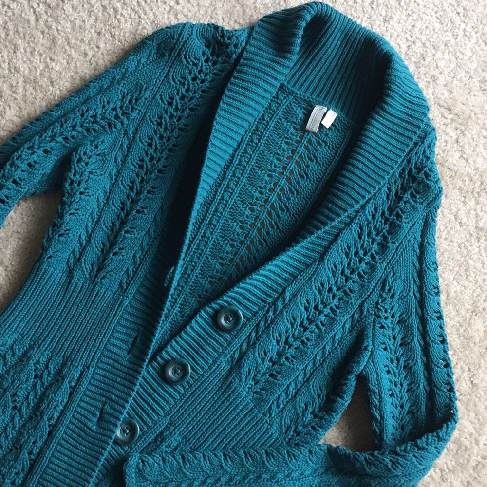 Teal Knit Cardigan